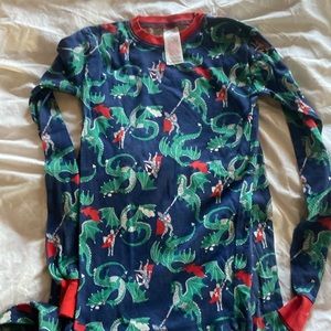 Mini Boden Kid's 14 Long John Striped Pajamas